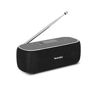 TechniSat VIOLA BT 1 - Altavoz portátil Bluetooth con Radio Digital Dab+ (FM, Dab, Temporizador de Alarma, Memoria de Favoritos, LCD, función de Manos Libres, Entrada AUX, 6W) Negro/Gris
