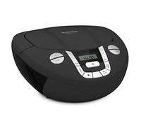 TechniSat Viola CD-1 - Boombox estéreo portátil con CD y asa de transporte | Radio CD infantil, sintonizador FM, recepción Bluetooth, 2 x 1 W RMS, alimentación por red o pilas, negro