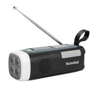 TechniSat Viola Radio de manivela - Radio de Emergencia con energía Solar y manivela, batería de 4500 mAh, UKW/FM, Bluetooth, Altavoz, Linterna LED, Alarma SOS, función powerbank, con USB