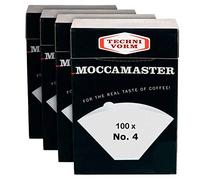 Technivorm Moccamaster 85022 - Filtros n.º 4 de papel, color blanco | Pack 4 cajas x 100 filtros