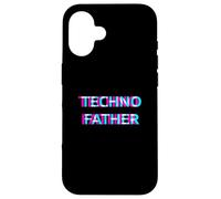 Techno Father EDM Music Festival Dad Daddy Rave Carcasa para iPhone 16