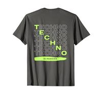 Techno is Passion Rave EDM Hardtechno Party Emotions Tekkno Camiseta, Hombre, Asfalto, XXL