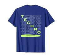 Techno is Passion Rave EDM Hardtechno Party Emotions Tekkno Camiseta, Hombre, Azul Real, XXL