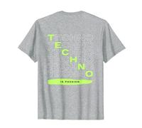 Techno is Passion Rave EDM Hardtechno Party Emotions Tekkno Camiseta, Hombre, Gris Jaspeado, 6XL