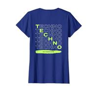 Techno is Passion Rave EDM Hardtechno Party Emotions Tekkno Camiseta, Mujer, Azul Real, 3XL