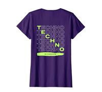 Techno is Passion Rave EDM Hardtechno Party Emotions Tekkno Camiseta, Mujer, Morado, XL