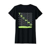 Techno is Passion Rave EDM Hardtechno Party Emotions Tekkno Camiseta, Mujer, Negro, XL