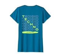 Techno is Passion Rave EDM Hardtechno Party Emotions Tekkno Camiseta, Mujer, Zafiro, XL