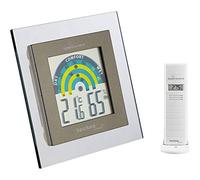 techno line - MA 10260 sensores adicionales, Juego con estación climática para el Sistema de Mobile Alerts con Marco Transparente, 10 x 2 x 10 cm, Color Blanco/Gris