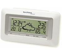techno line WD 1080 - Estación Meteorológica Inalámbrica (Reloj Mundial, Pantalla Led), Color Blanco Y Plateado