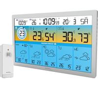 techno line WD2500 XXL - Todo lo relacionado con el clima en esta estación y a través de la aplicación en smartphone (iOS y Android), temperatura interior, exterior, humedad interior y exterior