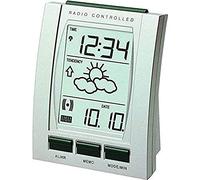 techno line WT 293 - Despertador Inalámbrico, Color Plateado Y Negro