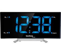 techno line großes Display, Curved Radio-Despertador, Negro, 17.1x4x8.7 cm