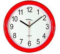 techno line WT 600 - Reloj de Pared (Movimiento de Cuarzo), Color Rojo