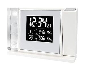 techno line WT 643 - Despertador con Proyector (Emisor Incluido), Color Blanco