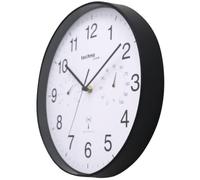 Technoline - Reloj de Pared con Radio, Color Negro, 30 cm, Zona horaria Europea