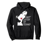 Techno-Music Raver-Girl EDM Música electrónica diseño Sudadera con Capucha