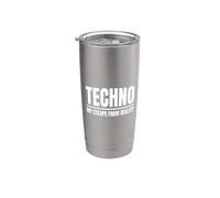 Techno My Escape From Reality Music Festival Rave Outfit Vaso térmico de acero inoxidable de doble pared