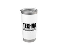 Techno My Escape From Reality Music Festival Rave Outfit Vaso térmico de acero inoxidable de doble pared