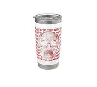 Techno Rave to the grave Backprint Vaso térmico de acero inoxidable de doble pared