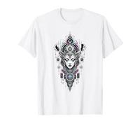 Techno Sacerdotisa Oculta Cyber Mystic Moon Circuit Art Camiseta