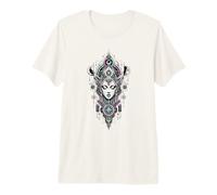 Techno Sacerdotisa Oculta Cyber Mystic Moon Circuit Art Camiseta Premium