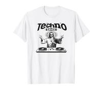 Techno Salva a Jesús DJ en la Fiesta de Concierto Musical de Tocadiscos Camiseta