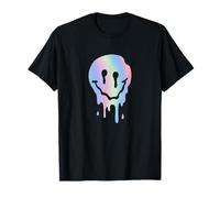 Techno Smiley Melting Face Funny LSD MDMA Psicodélico Camiseta