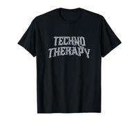 Techno Therapy Chrome Neo Tribal Y2K Rave Outfit EDM Camiseta