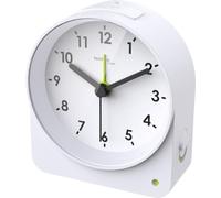 technoline ModellZ - Reloj despertador analógico de cuarzo sin tictac, luz de fondo, función de luz nocturna,