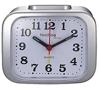 Technoline Reloj Despertador de Cuarzo Modelo XL, Retro, Tono de Alarma, Pantalla Clara, Plata, Geneva XL Plata, XXL
