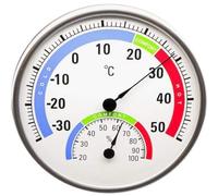 Technoline Termómetro analógico WA3050, termofrómetro redondo con indicador de comodidad, indicador de humedad analógico, 4,2 x 1,5 x 20 cm