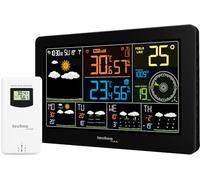 Technoline Wi-Fi WD2700, aplicación gratuita DirektWeather App, pronóstico de 4 días, temperatura interior y exterior, humedad interior y exterior, dirección y velocidad del viento