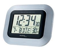 Technoline WS 8005 Reloj de Pared Plata/Negro (Plata con baterías)