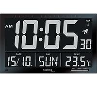Technoline WS 8007 - Reloj Digital Controlado por Radio con Pantalla LCD Grande