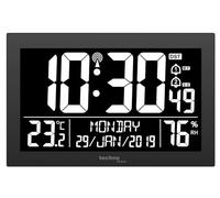 Technoline WS 8017 - Reloj de Pared con Control Remoto (Temperatura, Humedad, Fecha, día, 2 alarmas)