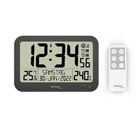 technoline WS8026 - Reloj Digital con Mando a Distancia, Reloj de Oficina, Reloj de reunión, Radio, con indicador de Temperatura, Temporizador de hasta 240 min, Reloj pequeño, 22,3 x 14,8 cm