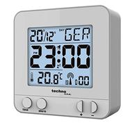 Technoline WT 235-Radio, Color Plateado Radio Despertador con Sensor táctil, Plata, 8 x 2.5 x 8 cm