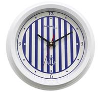 Technoline WT 7125 - Reloj de pared de cuarzo silencioso sin tictac, silencioso, diseño marítimo, marco de plástico, diámetro de 24,8 cm, para salón, cocina, baño, habitación infantil