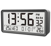 Technoline WT320 - Despertador inalámbrico (2 alarmas de Despertador, con Temperatura Interior y Exterior, luz de Fondo, 2 alarmas), Color Negro