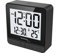 Technoline WT375 - Reloj Despertador Digital (Pantalla con Efecto e-Reader, 6 cm), Color Negro
