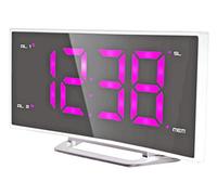 Technoline WT460 - Alarma de Despertador, 10 memorias para emisoras de Radio, Pantalla de 2 Niveles de Intensidad Regulable, plástico, Color Blanco, 171 x 87 x 40 mm