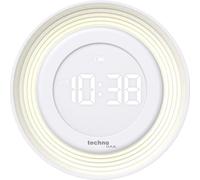 Technoline WT479 - Reloj Despertador Digital pequeño con función de luz Nocturna y Sensor de Movimiento, con Soporte magnético para Colgar en la Pared, Funciona con batería, indicador de Temperatura