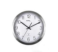 Technoline WT8910 - Radio Reloj de Pared (Metal, 30 cm), Color Plateado