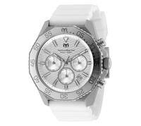 TechnoMarine Mar Vivo TM-225080 - Reloj para hombre, movimiento de cuarzo, acero inoxidable con esfera blanca, 44 mm