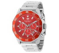 TechnoMarine Mar Vivo TM-225091 Reloj para hombre - Movimiento de Cuarzo - Acero inoxidable con esfera roja - 44 mm
