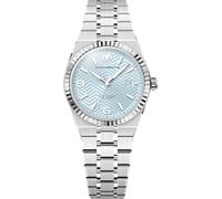 TechnoMarine Terra NOVA Lady - Esfera de acero inoxidable de 36 mm, color azul claro, cuarzo PC32