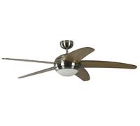 Techo Con Lámpara Níquel Arce Silenciioso Techo Ventilador Con Luz 132CM