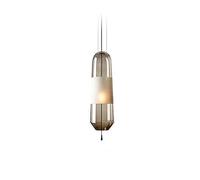 Techo Creativo nórdico Creativa Cápsula Gris Lámpara Luz Colgante E14 Adecuado para café, Restaurante, Dormitorio, Sala de Estar, ámbar