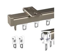Techo de aluminio ajustable K para Curts WallMount50500 (16.4 pies) Sistema de riel para separadores de habitaciones y cortinas, versátil y fácil de instalar